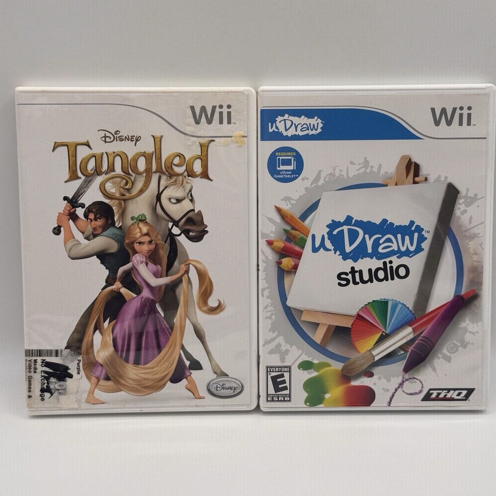 Wii Games Disney Tangled & UDraw Studio Video Games
